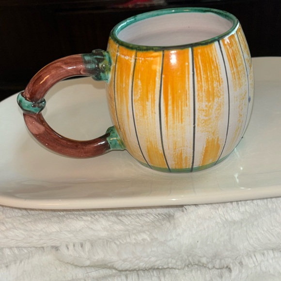 Vintage Italian F.s. Faone Scardin Majolica
Pottery Barrel Coffee Mug Cup 1 of 6 - Picture 5 of 9